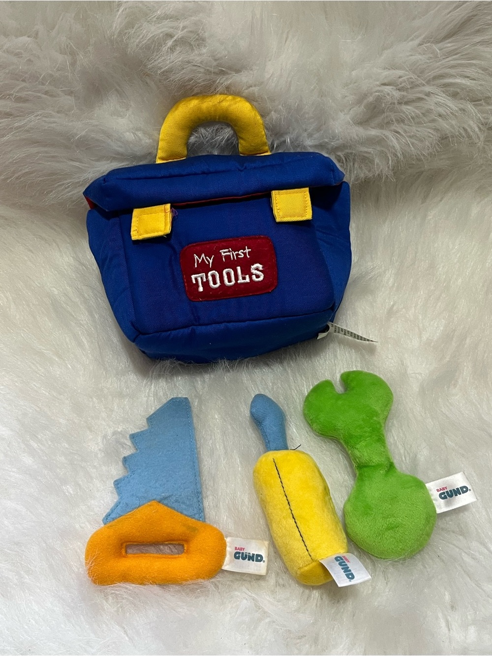 Gund My First Tools Plush Set - Blue, Yellow, Green, Orange